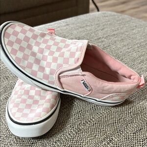 Vans pink and white checkerboard shoes size 5 women’s Missy Vans off the wall